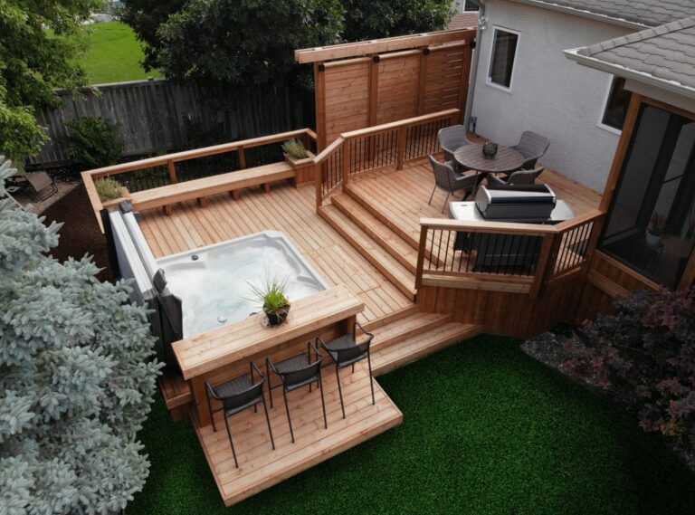 How are you build a Backyard Deck Designs with Hot Tub