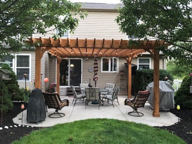 Backyard Patio and Pergola covered patio combo ideas