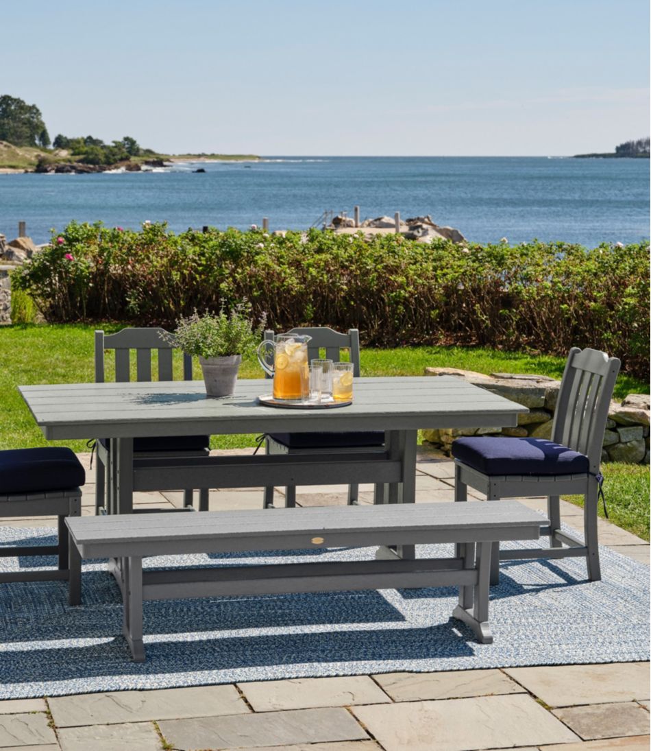 All-Weather Farmhouse Patio Table Perfect for Every Season