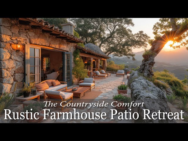 Countryside Comfort a Rustic Farmhouse Patio Retreat