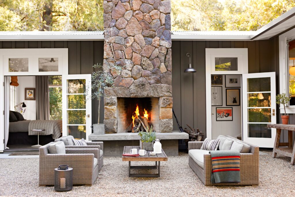 Farmhouse Outdoor Fireplace Installation Guidance