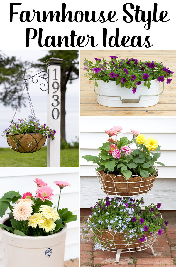 Farmhouse Outdoor Planters And Flower Pots