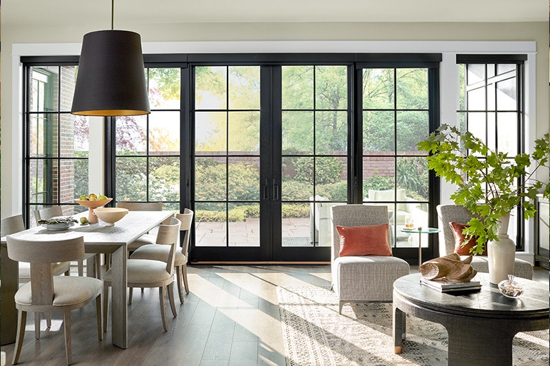 Modern Farmhouse Patio Dining Set And Patio Doors